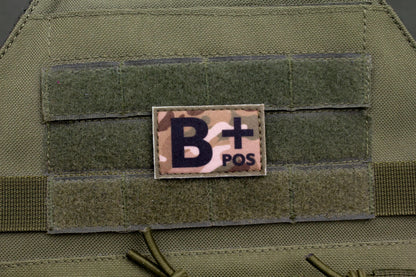 Blood type B+ pos MULTICAM paramedic emt patch