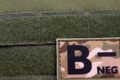 Blood type B- neg MULTICAM paramedic emt patch