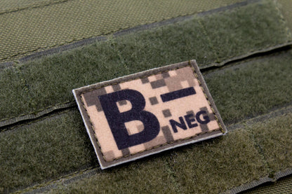 Blood type B- neg PIXEL paramedic emt patch