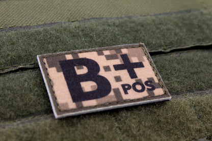 Blood type B+ pos PIXEL paramedic emt patch