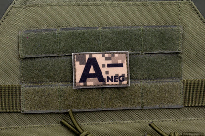 Blood type A- neg PIXEL paramedic emt patch