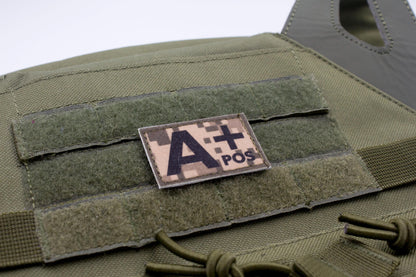 Blood type A+ pos PIXEL paramedic emt patch