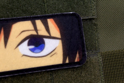 Aki Hayakawa eyes Chainsaw Man anime hook and loop patch