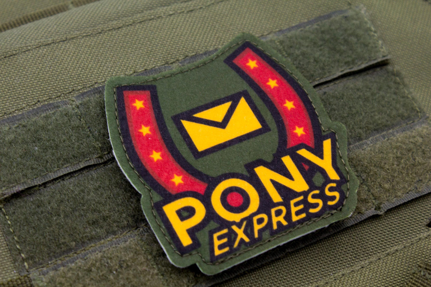 Pony Express Mouthwashing hook and loop morale patch