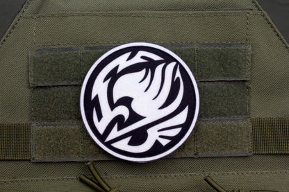 Fairy Tail Guild Logo WHITE hook and loop patch 3″