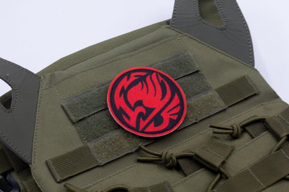 Fairy Tail Guild Logo RED hook and loop patch 3″