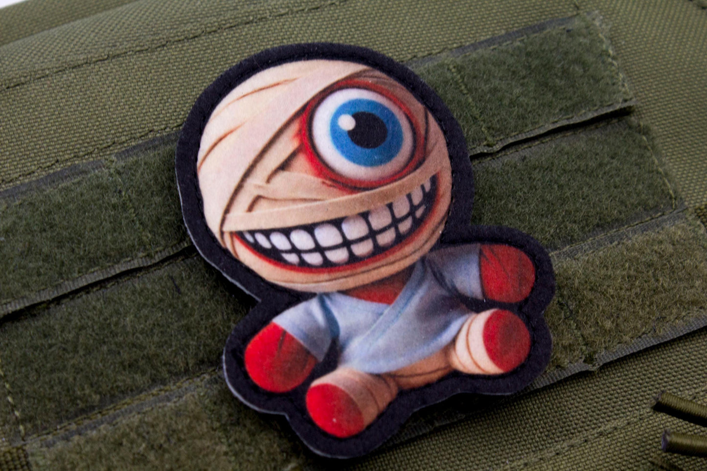 Mouthwashing Curly plush hook and loop morale patch