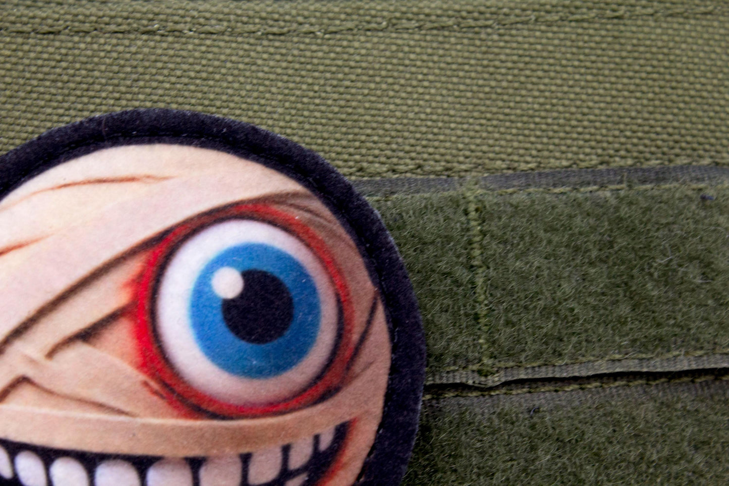 Mouthwashing Curly plush hook and loop morale patch