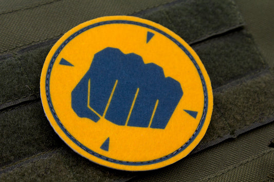 Heavy TF2 BLUE team hook and loop morale patch 3″