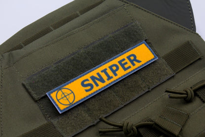 Sniper TF2 BLUE team stripe hook and loop morale patch