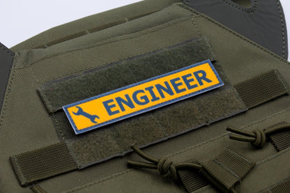 Engineer TF2 BLUE team stripe hook and loop morale patch