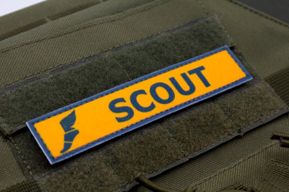 Scout TF2 BLUE team stripe hook and loop morale patch