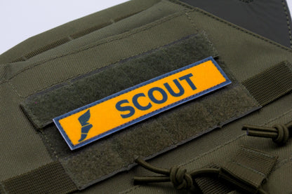 Scout TF2 BLUE team stripe hook and loop morale patch