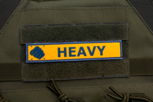 Heavy TF2 BLUE team stripe hook and loop morale patch
