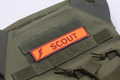Scout TF2 RED team stripe hook and loop morale patch