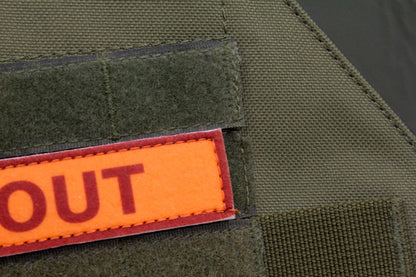 Scout TF2 RED team stripe hook and loop morale patch