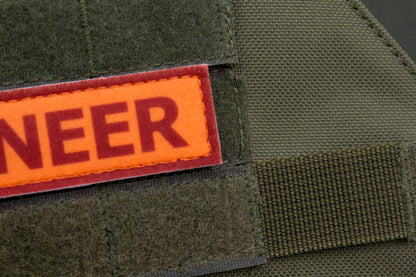 Engineer TF2 RED team stripe hook and loop morale patch
