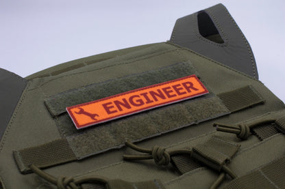 Engineer TF2 RED team stripe hook and loop morale patch
