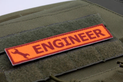 Engineer TF2 RED team stripe hook and loop morale patch