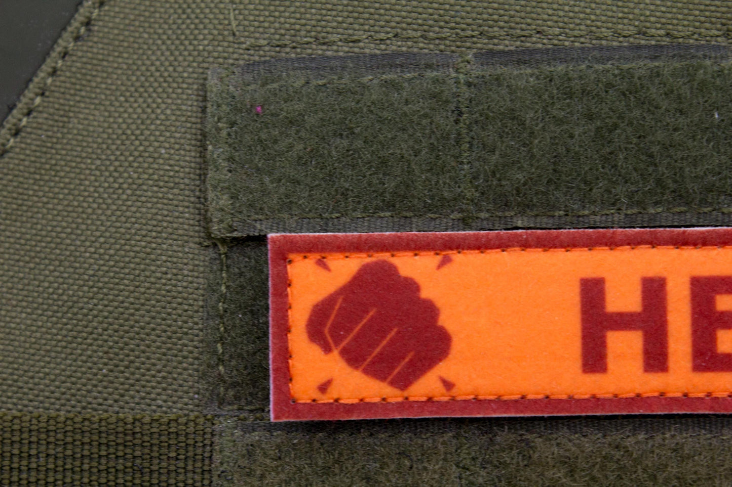 Heavy TF2 RED team stripe hook and loop morale patch