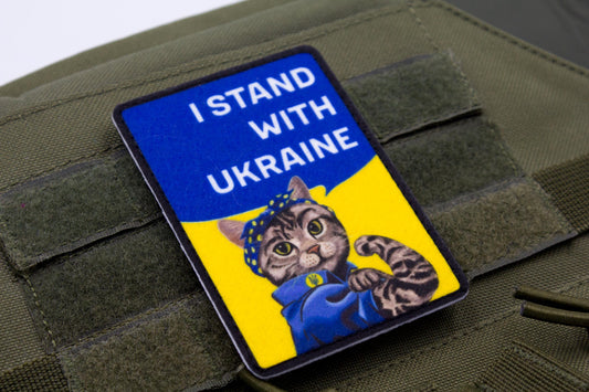 We can do it Stand with Ukraine Cat hook and loop patch