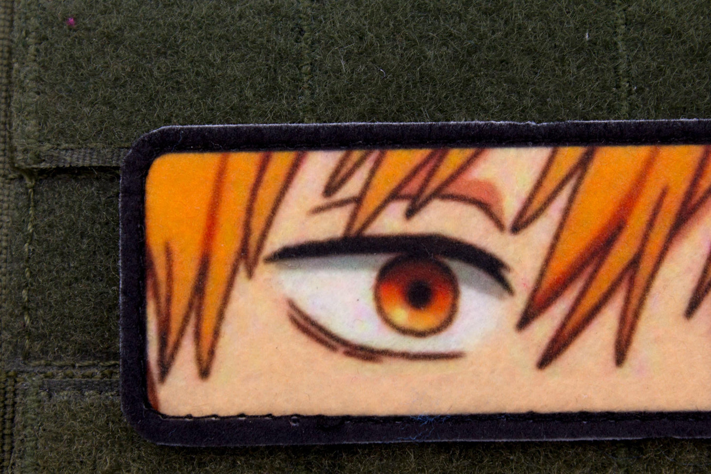 Denji eyes Chainsaw Man anime hook and loop patch