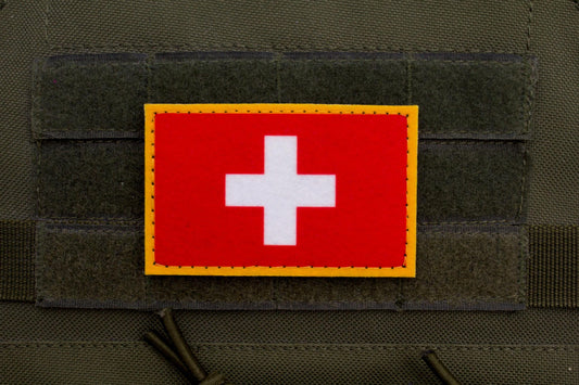 Switzerland Flag hook and loop patch Schweiz Flagge