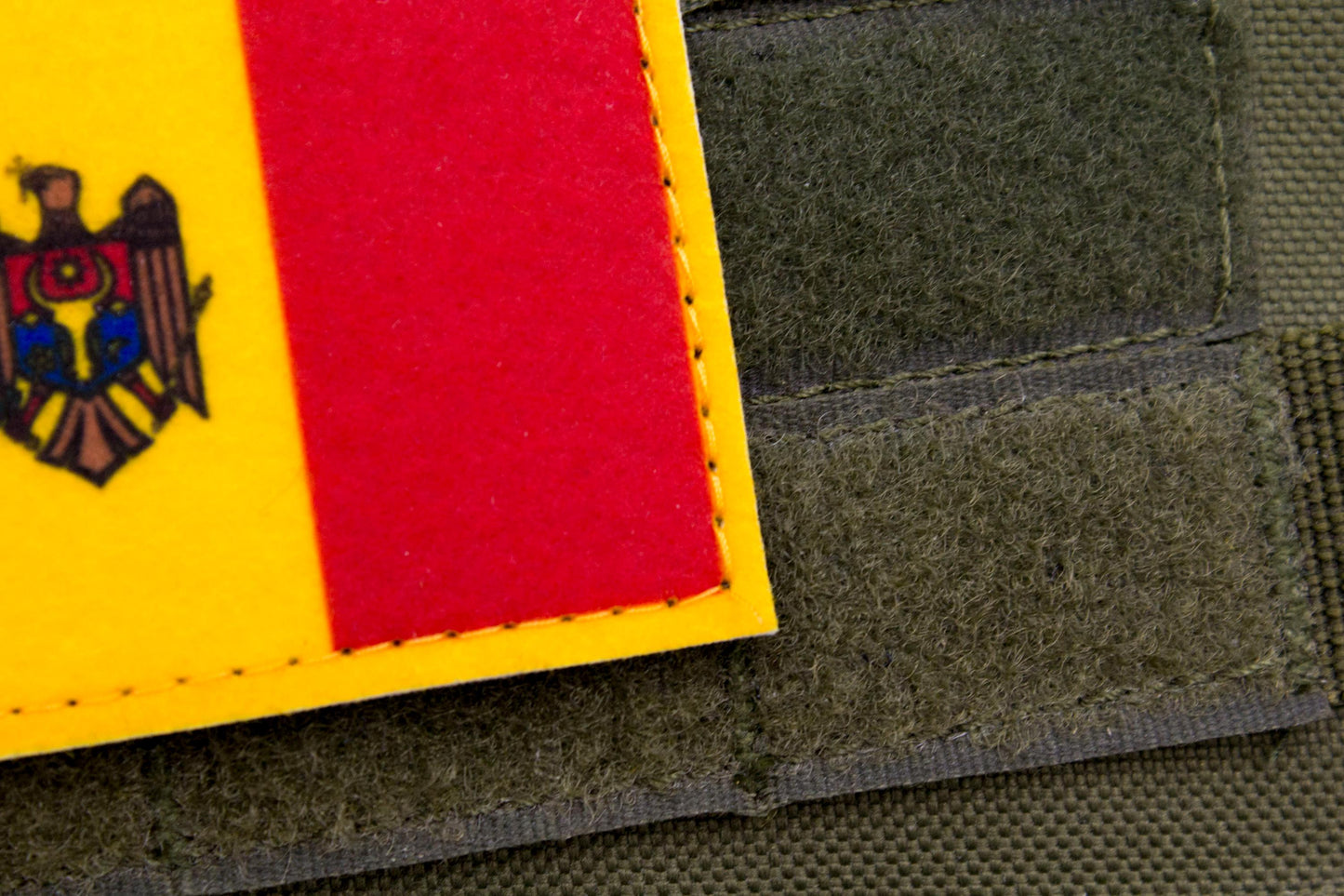 Moldova flag hook and loop patch steagul Moldovei