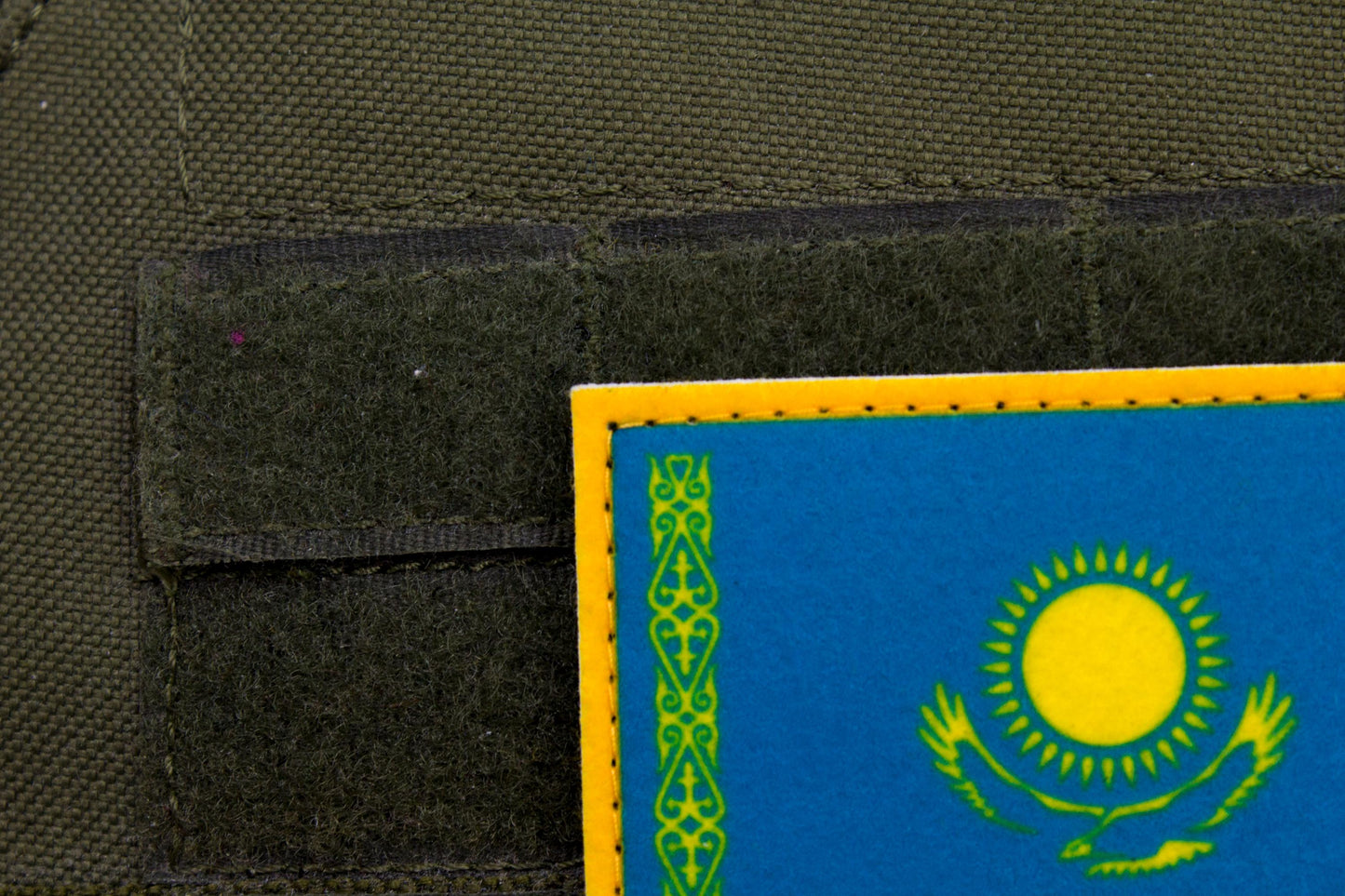 Kazakhstan flag hook and loop patch Қазақстанның туы