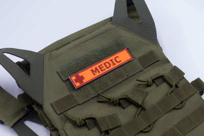 Medic TF2 RED team stripe hook and loop morale patch