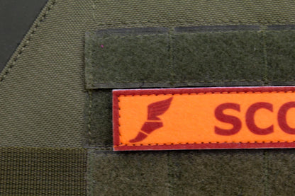 Scout TF2 RED team stripe hook and loop morale patch