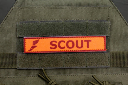 Scout TF2 RED team stripe hook and loop morale patch