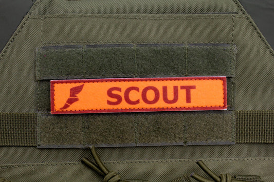 Scout TF2 RED team stripe hook and loop morale patch