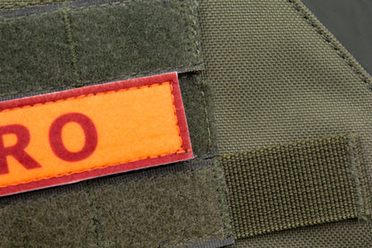 Pyro TF2 RED team stripe hook and loop morale patch