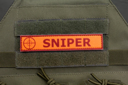Sniper TF2 RED team stripe hook and loop morale patch