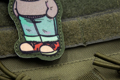 Chill Guy meme hook and loop morale patch