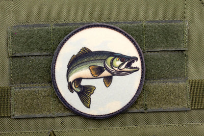 Fishing gift hook and loop morale patch