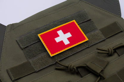 Switzerland Flag hook and loop patch Schweiz Flagge