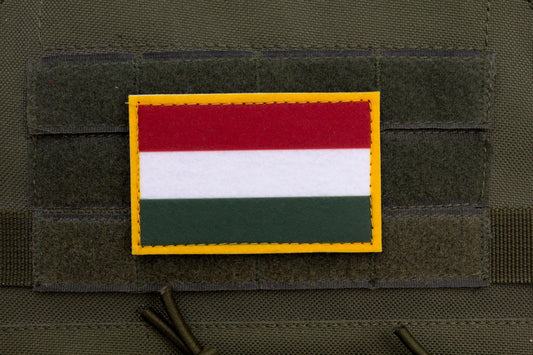 Hungary flag hook and loop patch Magyarország zászlaja