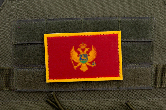 Montenegro flag hook and loop patch Crna Gora