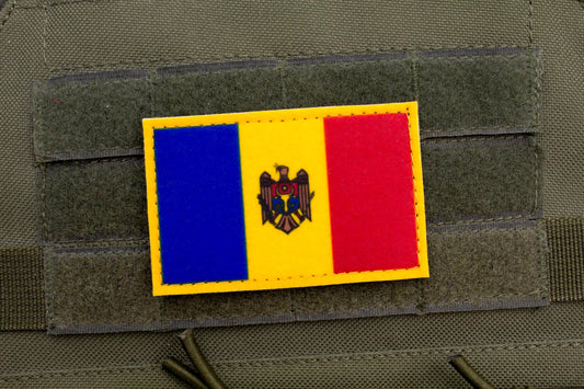 Moldova flag hook and loop patch steagul Moldovei