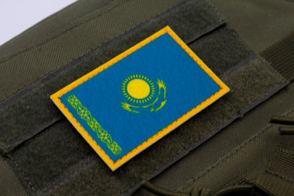 Kazakhstan flag hook and loop patch Қазақстанның туы