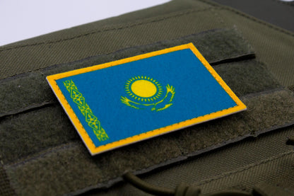 Kazakhstan flag hook and loop patch Қазақстанның туы