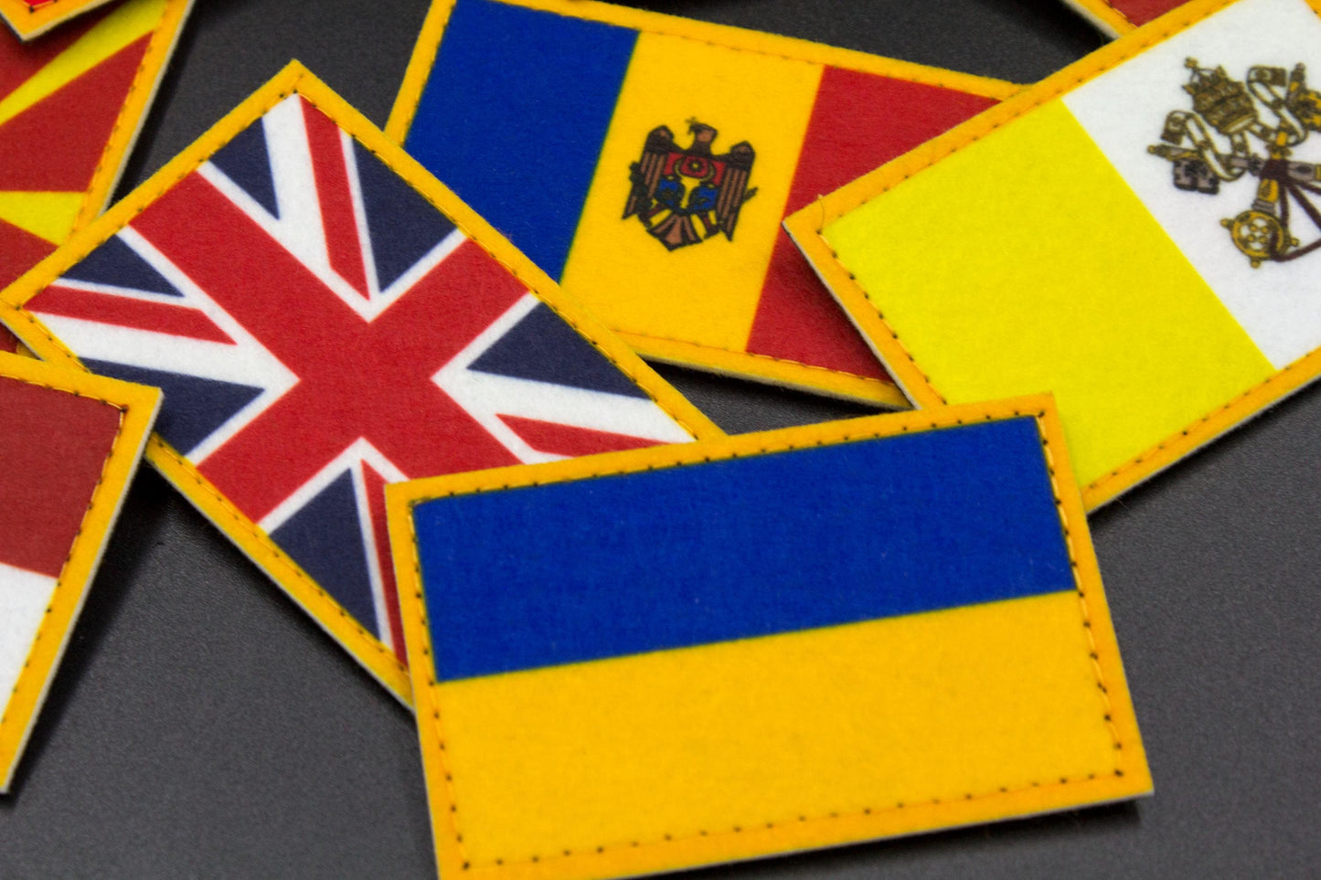 European countries flags hook and loop patches